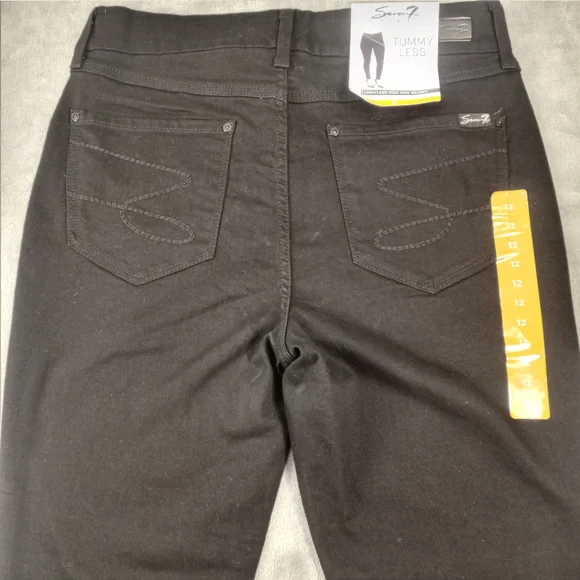 Seven7 Women's Black Skinny Jeans NWT Size 12 - Picture 2 of 12